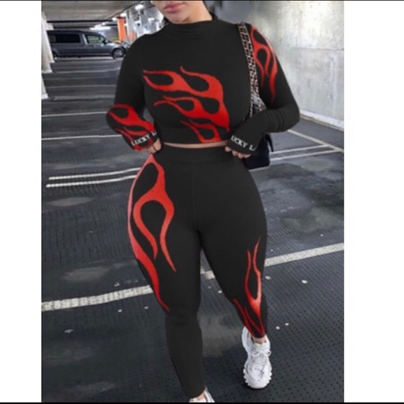 Other - fire flames two piece